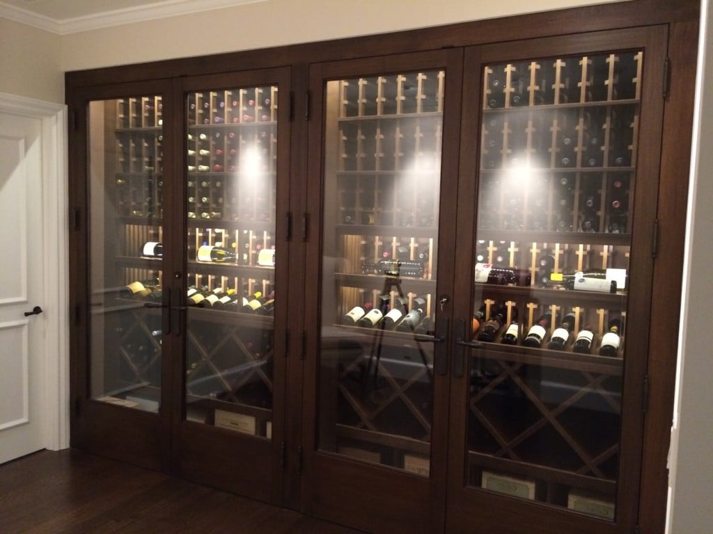 Newport Beach Florida Climate Controlled Custom Fitted Cabinet Wine Display