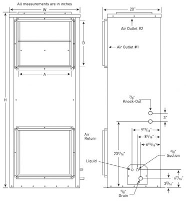mounting-diagrams-vertical-high-static-series-custom-wine-cellar-cooling-single-evaporator