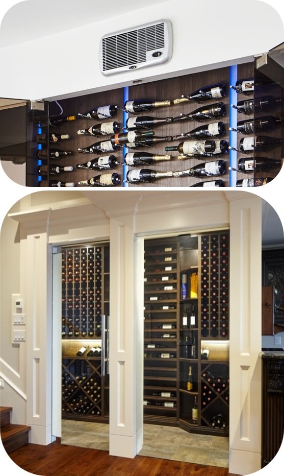 We Use High-Grade Cooling Systems Wine Racks and Doors in Wine Cellar Construction